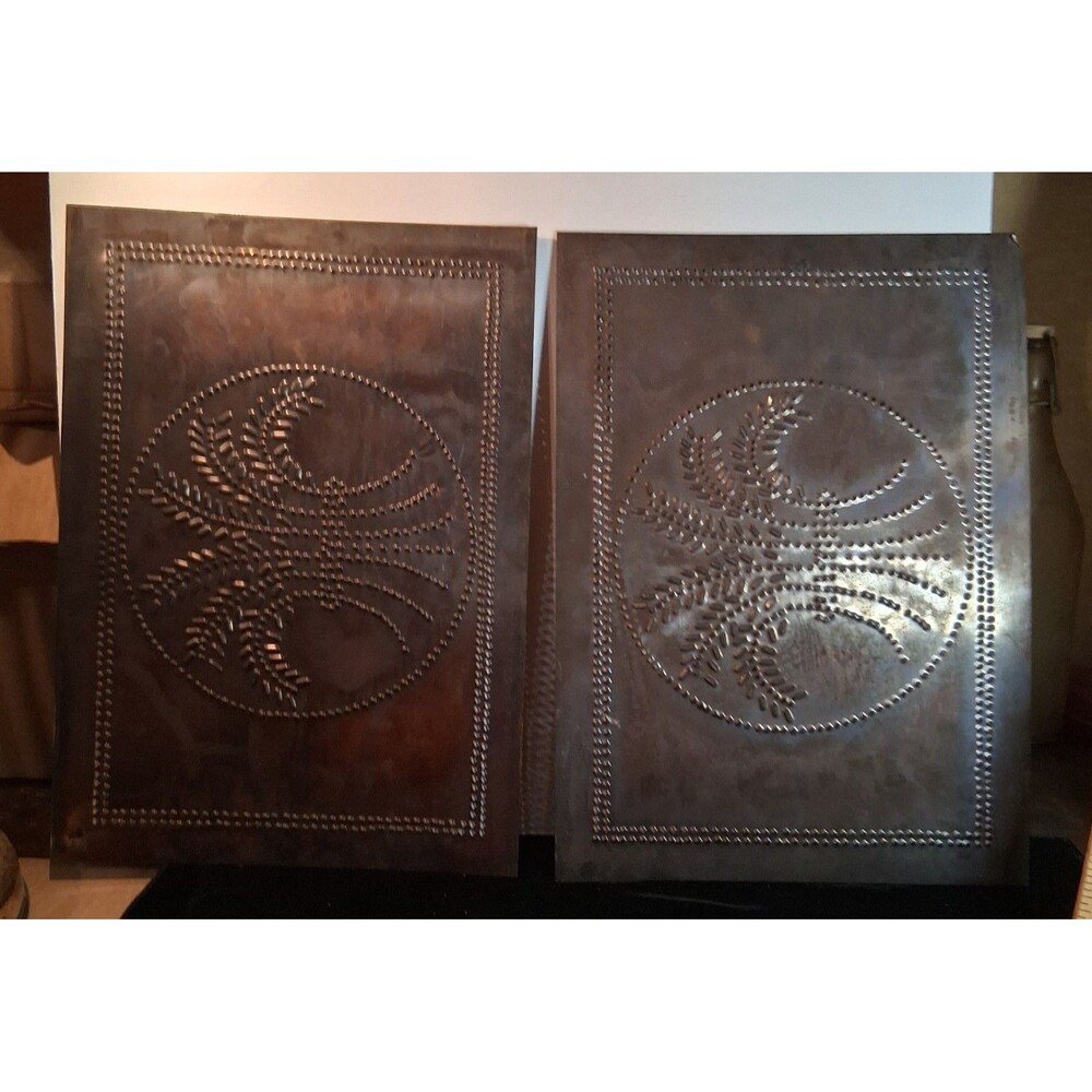 punched tin panels wheat 10x14 2